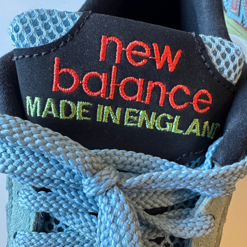 New Balance 920 Light Blue and Red Running Shoes Men’s 10.5 NICE RARE UK - Picture 7 of 9